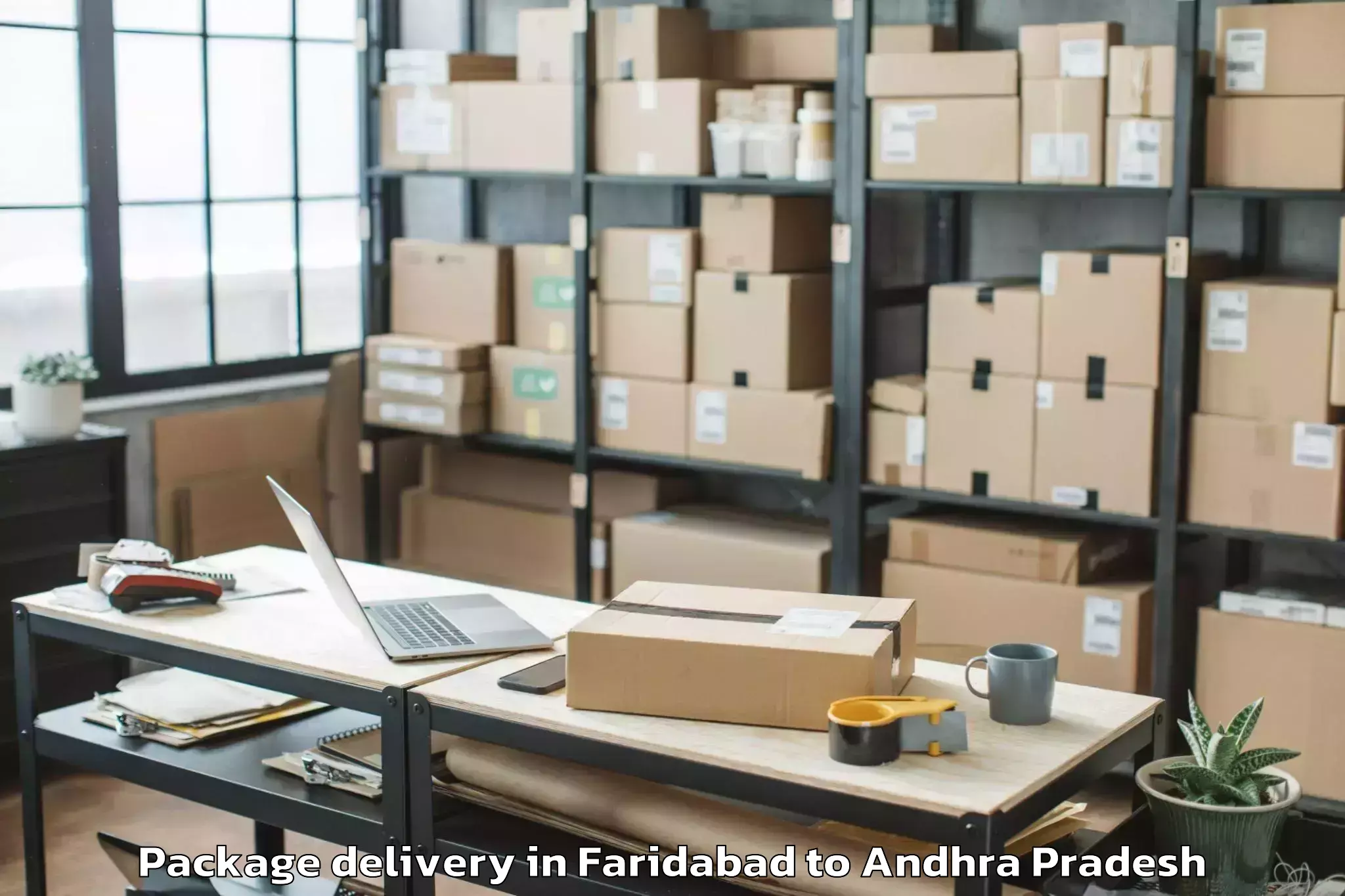 Affordable Faridabad to Kurichedu Package Delivery